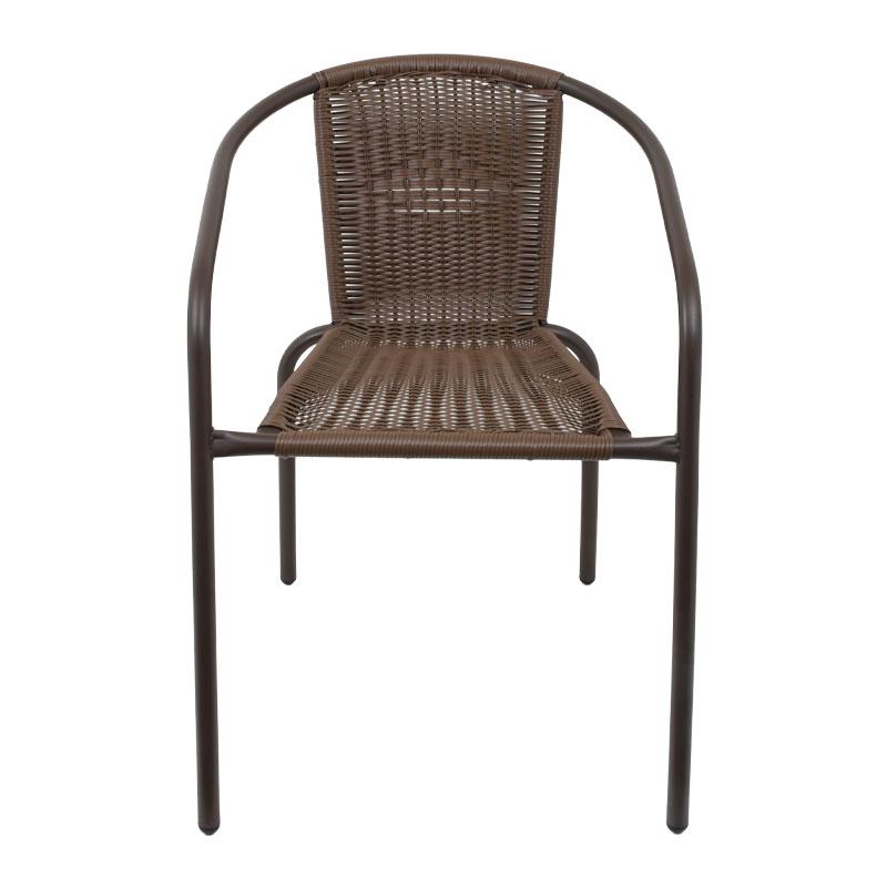 Καρέκλα Εξοχής 039 Rattan/Steel Καφέ 54x63x76εκ Fylliana 
