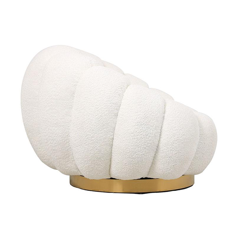 Υφασμάτινη Πολυθρόνα Fylliana Delori Κρεμ Ύφασμα 98X97X69Εκ