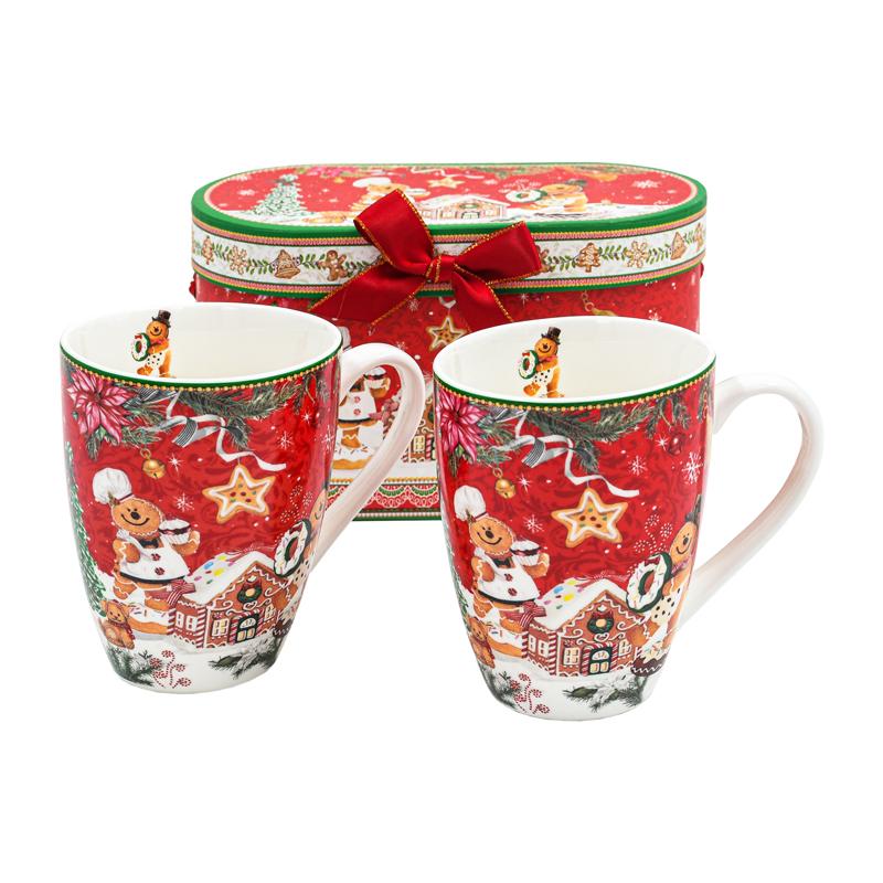 Χριστουγεννιατικη Κουπα Σετ 2 Τεμ Σε Κουτι Fylliana Fl002 Gingerbread Man 8X11Εκ