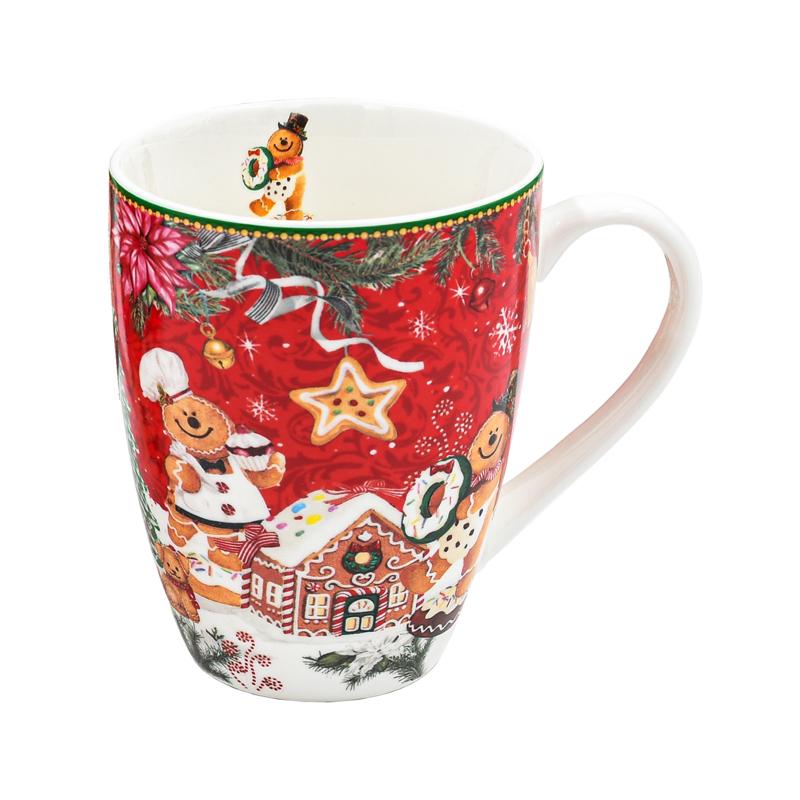 Χριστουγεννιατικη Κουπα Σετ 2 Τεμ Σε Κουτι Fylliana Fl002 Gingerbread Man 8X11Εκ