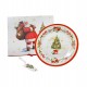 Χριστουγεννιατικη Κεραμικη Πιατελα Με Σπατουλα Σε Κουτι Fylliana Fl9017 Λευκο-Κοκκινο Χρωμα