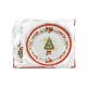 Χριστουγεννιατικη Κεραμικη Πιατελα Με Σπατουλα Σε Κουτι Fylliana Fl9017 Λευκο-Κοκκινο Χρωμα