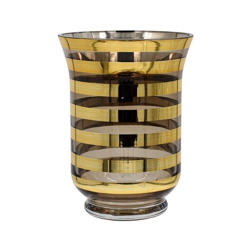 Γυάλινο Διακοσμητικό Βάζο Fl1420 Χρυσό Χρώμα 15X20 εκ. Fylliana
