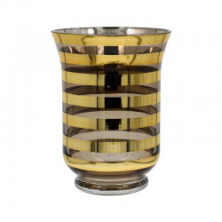 Γυάλινο Διακοσμητικό Βάζο Fl1420 Χρυσό Χρώμα 15X20 εκ. Fylliana