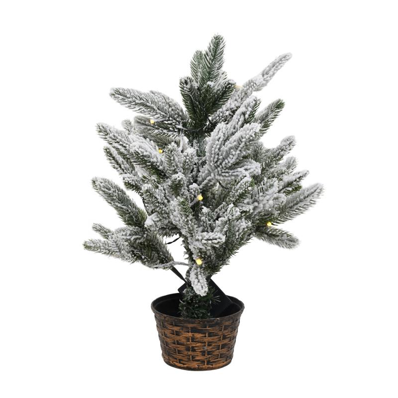 Χριστουγεννιάτικο Δεντρό Φωτιζόμενο Πράσινο Με Γκρι Βάση 45Εκ