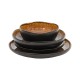 Σετ Φαγητού 16Τμχ Fl25180 Stoneware Σκούρο Καφέ Χρώμα Fylliana 
