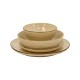 Σετ Φαγητού 16Τμχ Fl25150 Stoneware Μπεζ Χρώμα Fylliana 