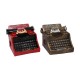 Επιτραπέζιο Διακοσμητικό Retro Typewriter 1/2 Κόκκινο Χρυσό 13x 6x13Εκ