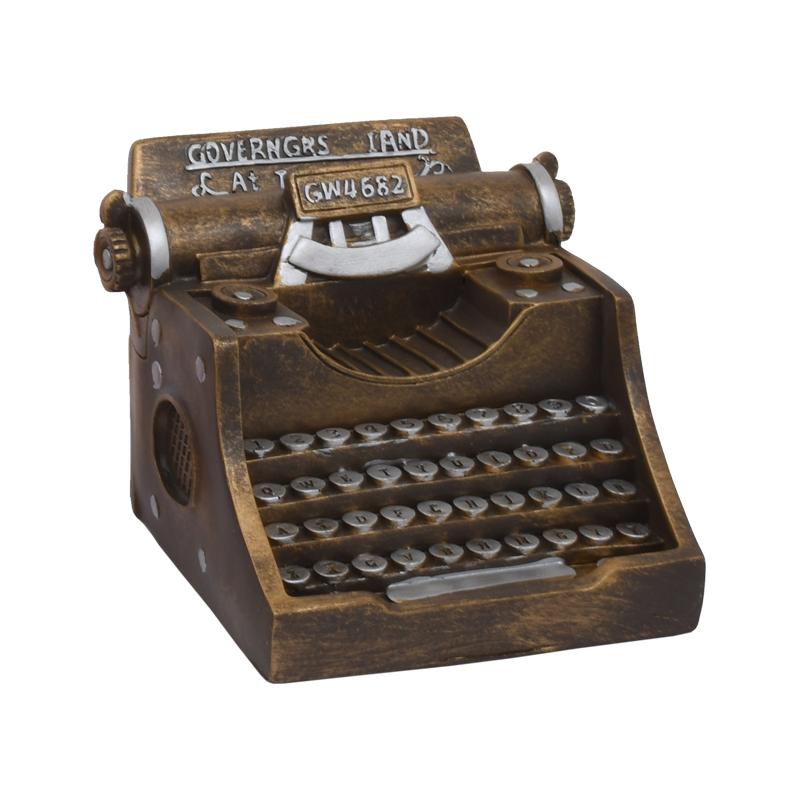 Επιτραπέζιο Διακοσμητικό Retro Typewriter 1/2 Κόκκινο Χρυσό 13x 6x13Εκ