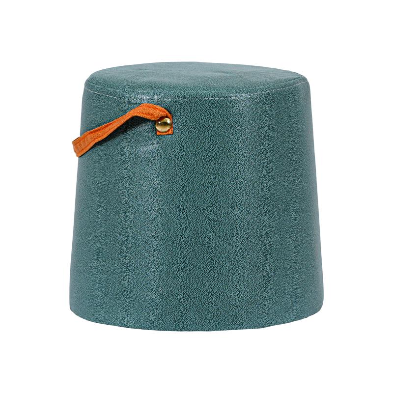 Διακοσμητικό Υφασμάτινο Σκαμπό Πράσινο Χρώμα 28x27εκ Fylliana 