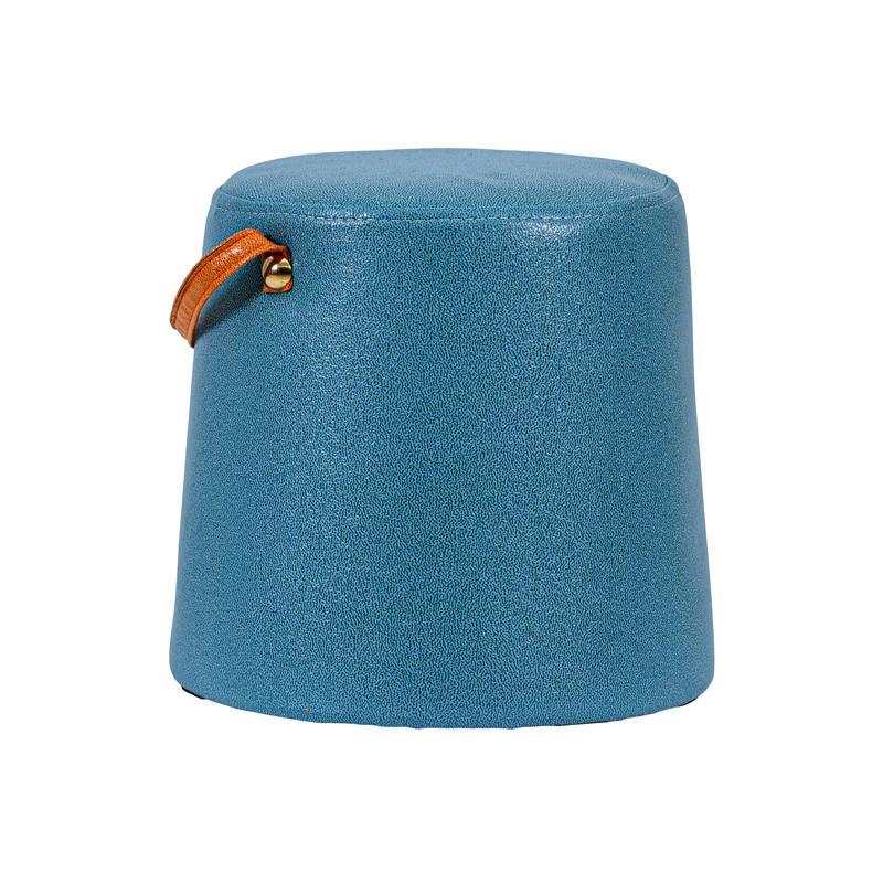 Διακοσμητικό Υφασμάτινο Σκαμπό Μπλε Χρώμα 28x27εκ Fylliana