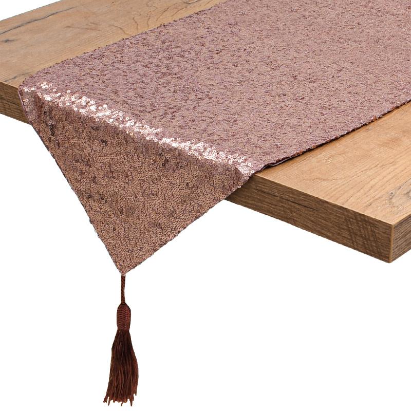 Διακοσμητική Τραβέρσα Fl022 Χρυσό Ροζ Χρώμα 150X32Εκ Fylliana 