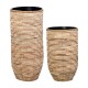 Σετ 2 Ψάθινα Κασπώ  Καφέ-Μπεζ  37x37x80εκ 31x31x57εκ