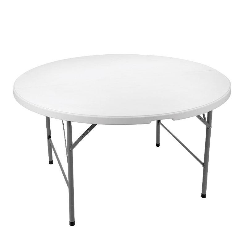Τραπέζι Συνεδρίου-Catering Fylliana Λευκό 120x74 Στρόγγυλο Πτυσσόμενο
