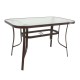 Τραπέζι Εξοχής Καφέ Steel/Γυαλί 150x90x70εκ Fylliana