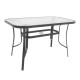 Τραπέζι Εξοχής Γκρι Steel/Γυαλί 150x90x70εκ Fylliana