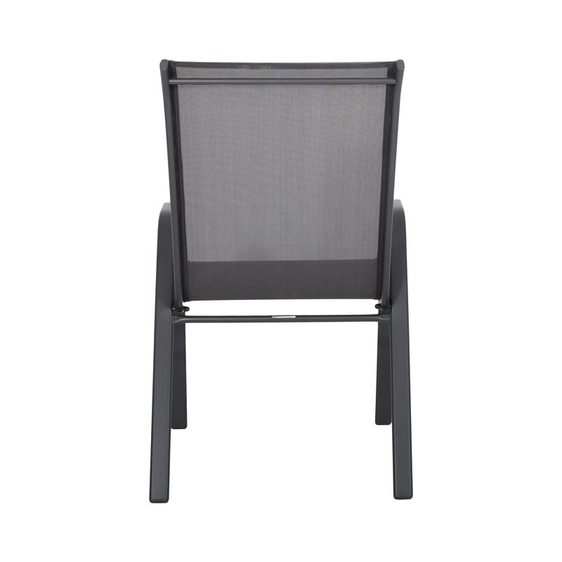 Πολυθρόνα Κήπου FL5001 Γκρι Χρώμα Textilene Γκρι Σκελετός 55x72x92 εκ txt Fylliana