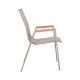 Πολυθρόνα Κήπου Fl5050 Χρώμα Μπεζ Με Γκρι Textilene 61X56X90Εκ Fylliana 