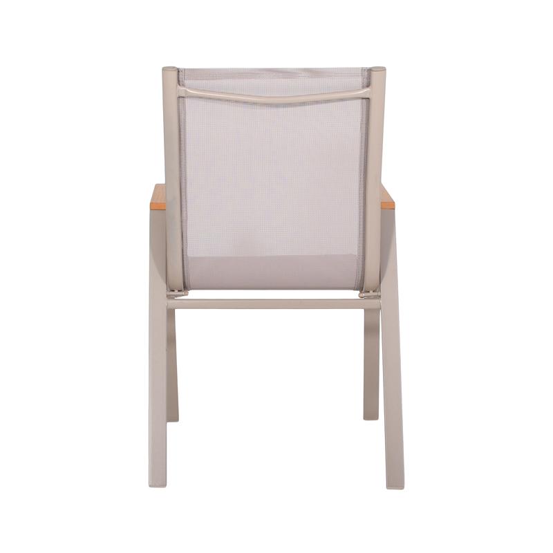 Πολυθρόνα Κήπου Fl5050 Χρώμα Μπεζ Με Γκρι Textilene 61X56X90Εκ Fylliana 