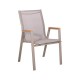 Πολυθρόνα Κήπου Fl5050 Χρώμα Μπεζ Με Γκρι Textilene 61X56X90Εκ Fylliana 
