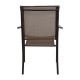 Καρέκλα με Μπράτσα Μεταλλική με Καφέ Textiline 65x55.5x86.5εκ