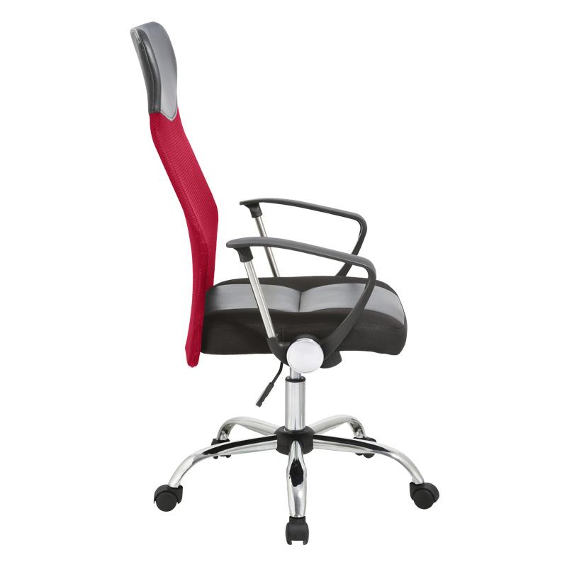 Καρέκλα Γραφείου 4006 Κόκκινη Πλάτη/Μαύρο Κάθισμα 59x60x120Εκ