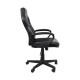 Καρέκλα Γραφείου 3003 Μαύρο Ύφασμα Μαύρο Τεχνοδερμα 67,5x63,5x115Εκ Fylliana