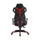 Καρέκλα Gaming D-01 Τεχνόδερμα Μαύρη/Κόκκινη 53x47x127εκ