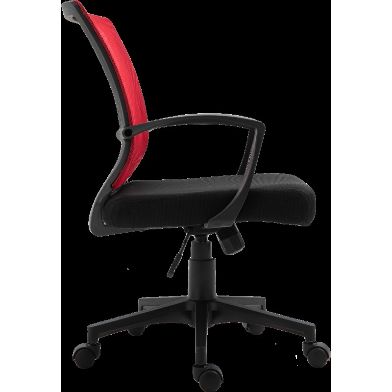 Καρέκλα Γραφείου W-05 Κόκκινη Πλάτη-Μαύρο Κάθισμα 57x65x91εκ