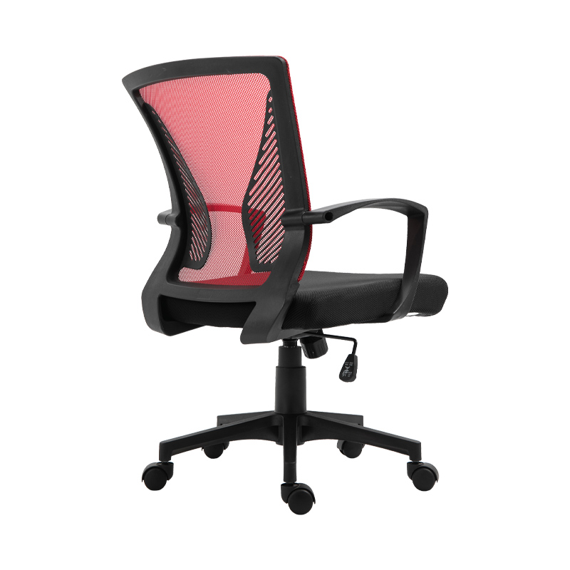 Καρέκλα Γραφείου W-05 Κόκκινη Πλάτη-Μαύρο Κάθισμα 57x65x91εκ