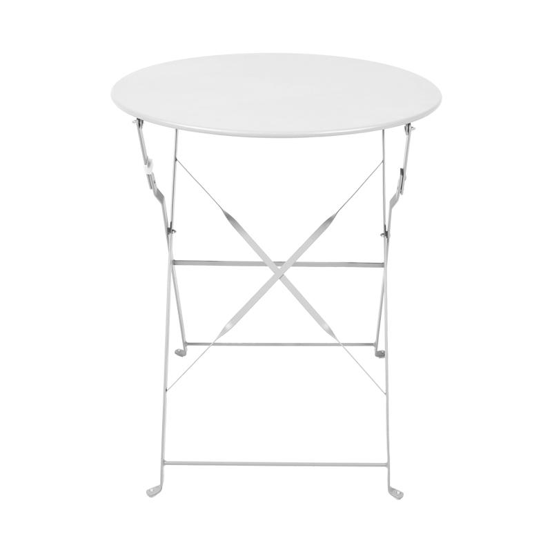 Σετ Μεταλλικό Τραπέζι Κήπου Με 2 Καρέκλες Fylliana Rollin Λευκό Χρώμα 60x70Εκ