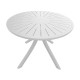 Τραπέζι Πλαστικό Στρογγυλό Fylliana Fl8100 Λευκό Χρώμα 100X75 εκ