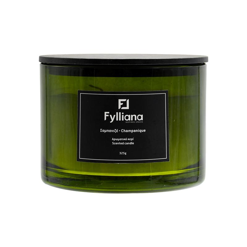Αρωματικό Κερί "Σαμπάνια" 325gr Πράσινο 8x10.5εκ