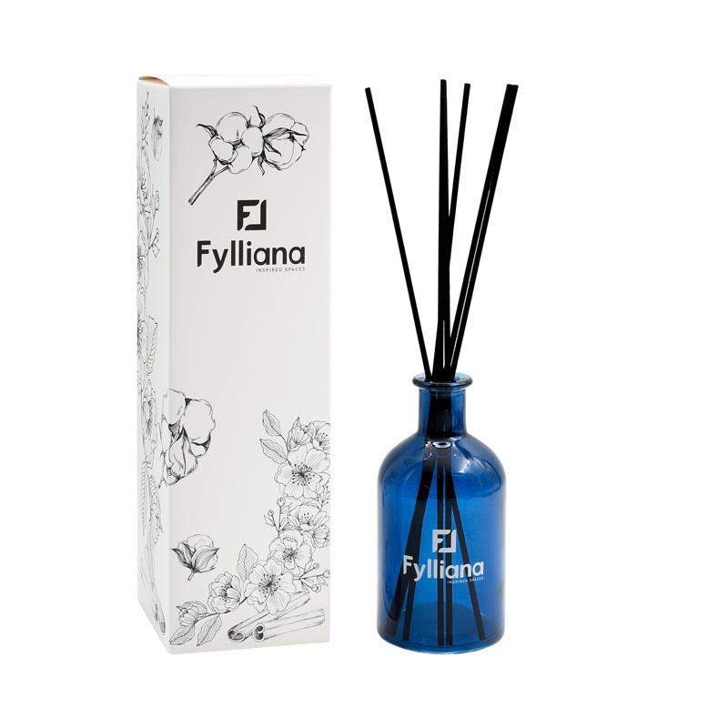 Αρωματικό Χώρου Με Sticks Fylliana "Βαμβάκι" Μπλε 200ml