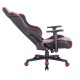 Καρέκλα Γραφείου "Gaming 9880" Μαύρο Με Κόκκινο Τεχνόδερμα 70.5x71x128εκ
