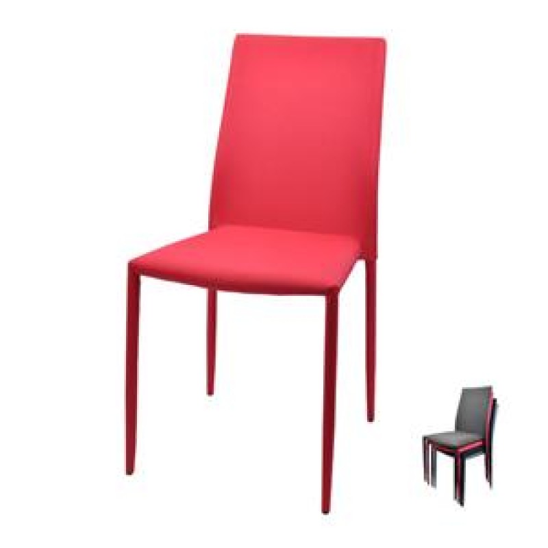 Καρέκλα τραπεζαρίας κόκκινη Y-111       41x51x90εκ