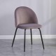 Καρεκλά Τραπεζαρίας Fylliana 200 Γκρι Βελούδο Ύφασμα Με Μεταλλικά Ποδιά 51X52 , 5X82 , 5Εκ