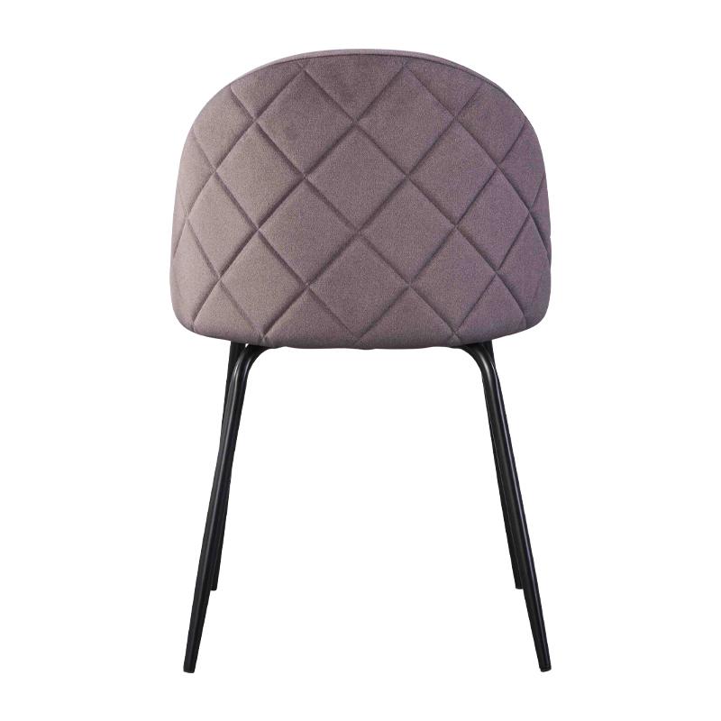 Καρεκλά Τραπεζαρίας Fylliana 200 Γκρι Βελούδο Ύφασμα Με Μεταλλικά Ποδιά 51X52 , 5X82 , 5Εκ