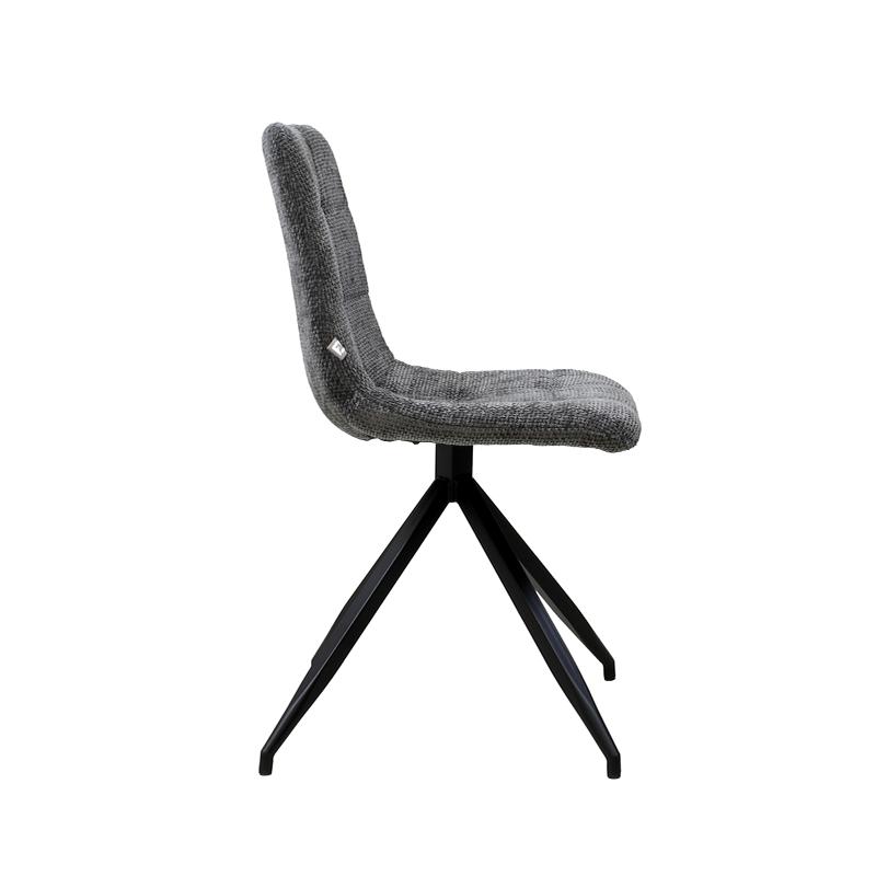 Καρέκλα Τραπεζαρίας 20Α Γκρι Χρώμα Υφάσματος Με Μεταλλικό Σκελετό 46X54X88Εκ Fylliana