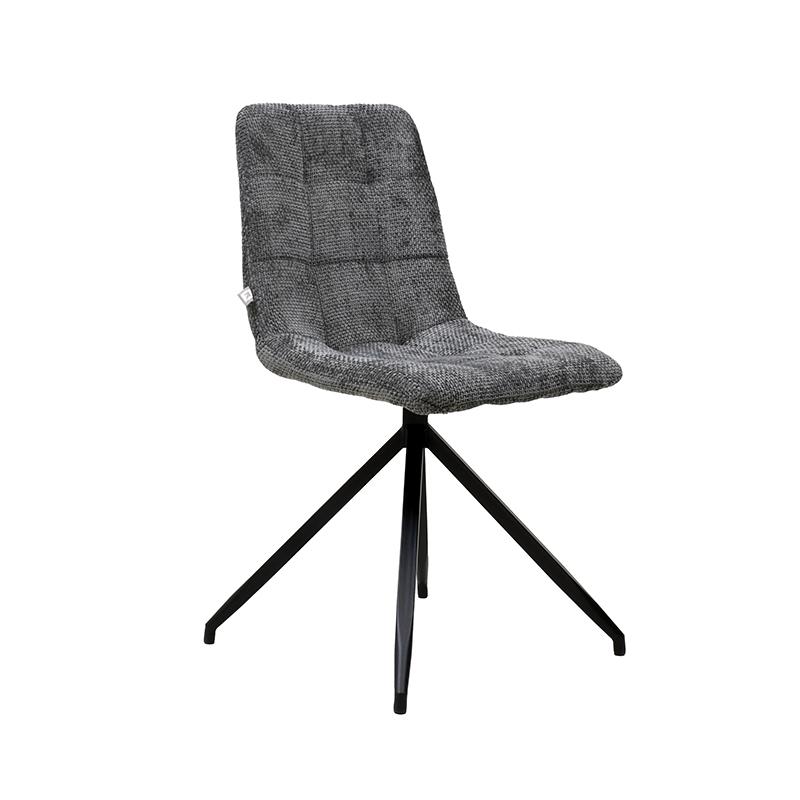 Καρέκλα Τραπεζαρίας 20Α Γκρι Χρώμα Υφάσματος Με Μεταλλικό Σκελετό 46X54X88Εκ Fylliana