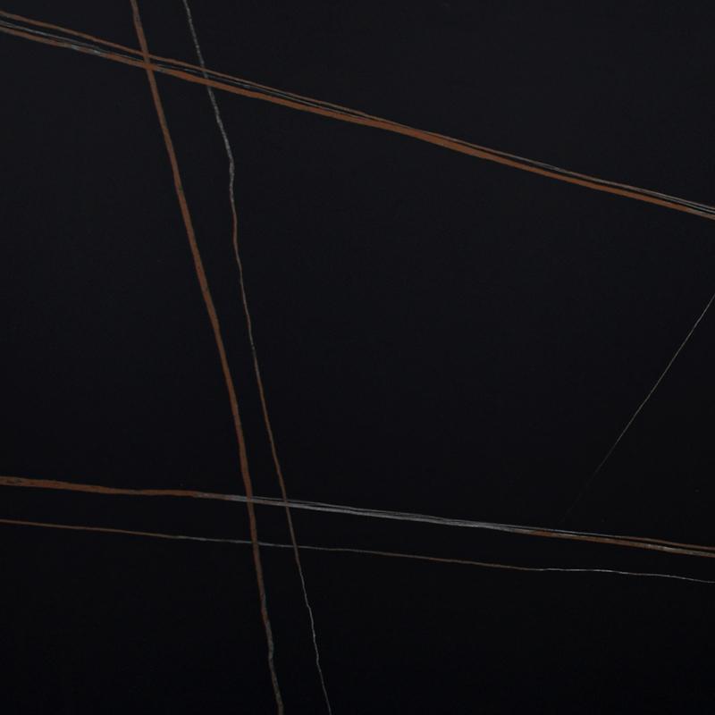 Τραπεζι Τραπεζαριας Fylliana Fl1603 Κεραμικη Επιφανεια Με Μεταλλικα Ποδια Μαυρο Χρωμα 160X80X76Εκ