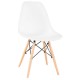 Καρέκλα Τραπεζαρίας Art Λευκό Κάθισμα Με Φυσικά Πόδια 46. 5x53.5x80εκ