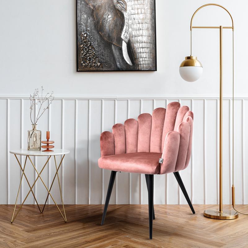 Καρεκλά Τραπεζαρίας Fylliana 1937 Σάπιο Μήλο Χρώμα Καθίσματος Με Μεταλλικά Ποδιά 64X60X84Εκ