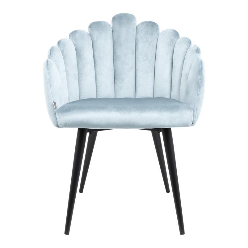 Καρεκλά Τραπεζαρίας Fylliana 1937 Σιέλ Χρώμα Καθίσματος Με Μεταλλικά Ποδιά 64X60X84Εκ