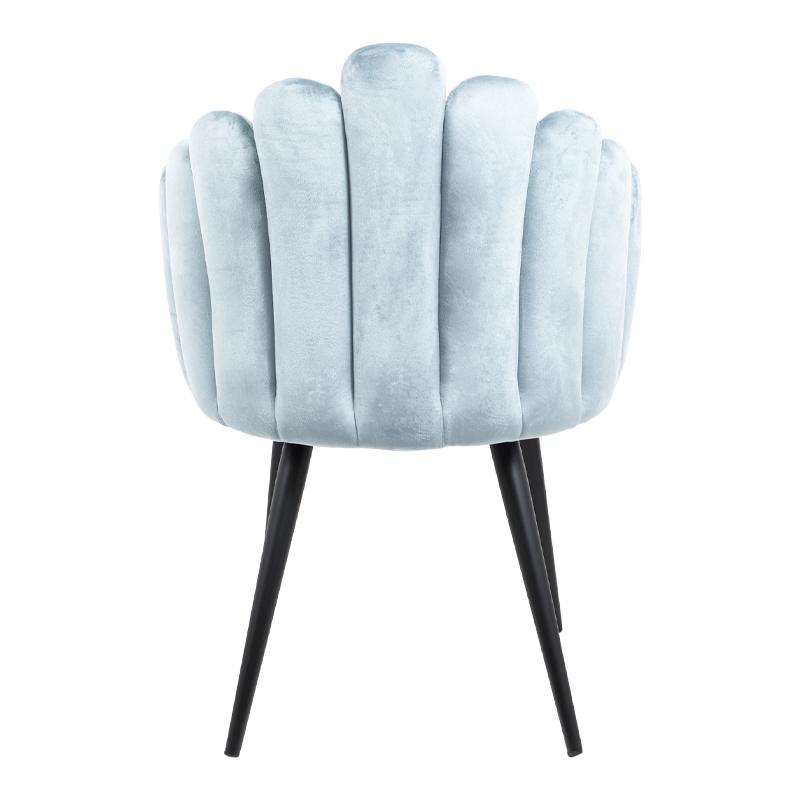 Καρεκλά Τραπεζαρίας Fylliana 1937 Σιέλ Χρώμα Καθίσματος Με Μεταλλικά Ποδιά 64X60X84Εκ