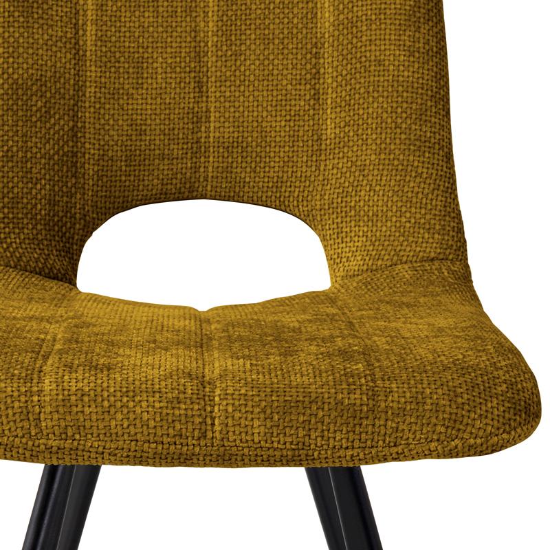 Καρέκλα Τραπεζαριας 2535 Μουσταρδί Ύφασμα 57x45x86Εκ Fylliana 