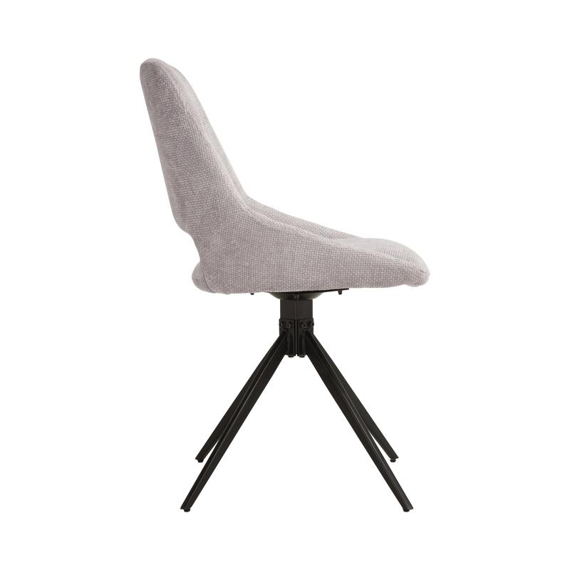 Καρέκλα Τραπεζαρίας Περιστρεφόμενη Fl2548 Γκρι Ύφασμα 64x53x85Εκ Fylliana 