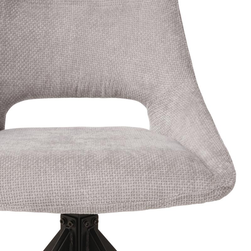 Καρέκλα Τραπεζαρίας Περιστρεφόμενη Fl2548 Γκρι Ύφασμα 64x53x85Εκ Fylliana 