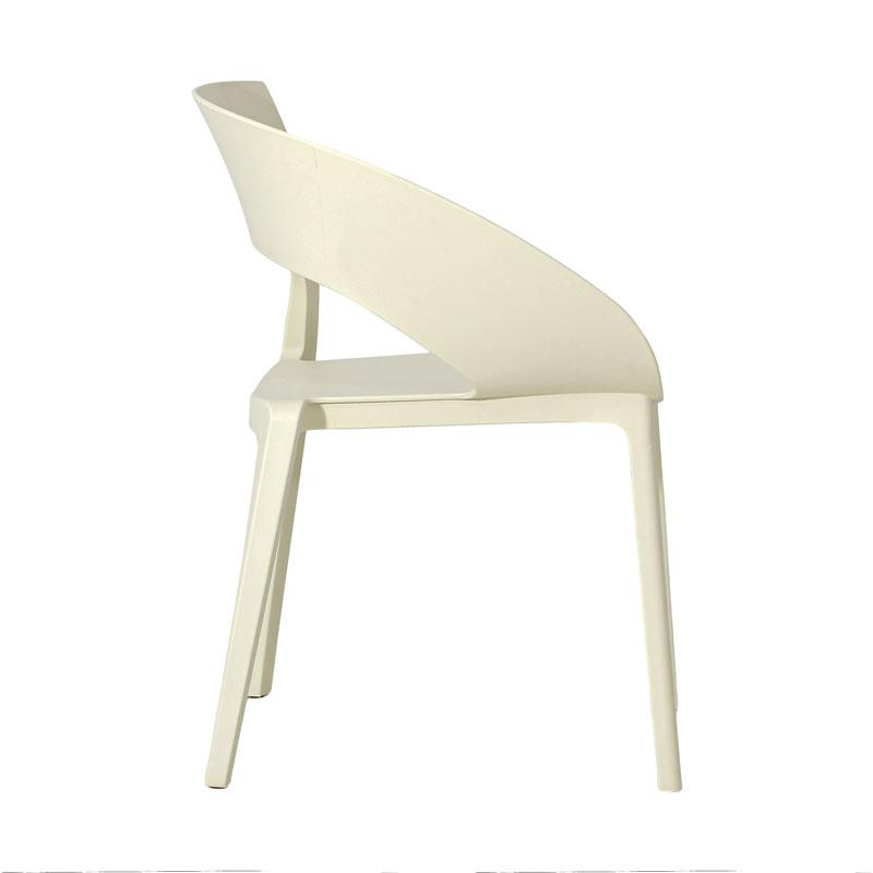 Καρέκλα Κήπου Από Πολυπροπυλένιο FL870 Με UV Προστασία Λευκό Χρώμα 54x60x83 εκ Fylliana