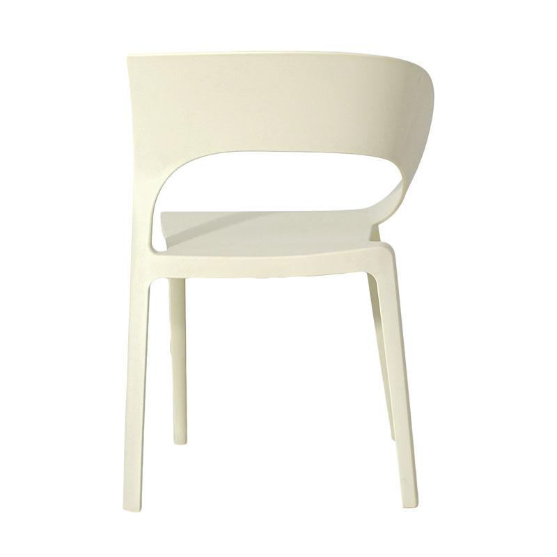 Καρέκλα Κήπου Από Πολυπροπυλένιο FL870 Με UV Προστασία Λευκό Χρώμα 54x60x83 εκ Fylliana